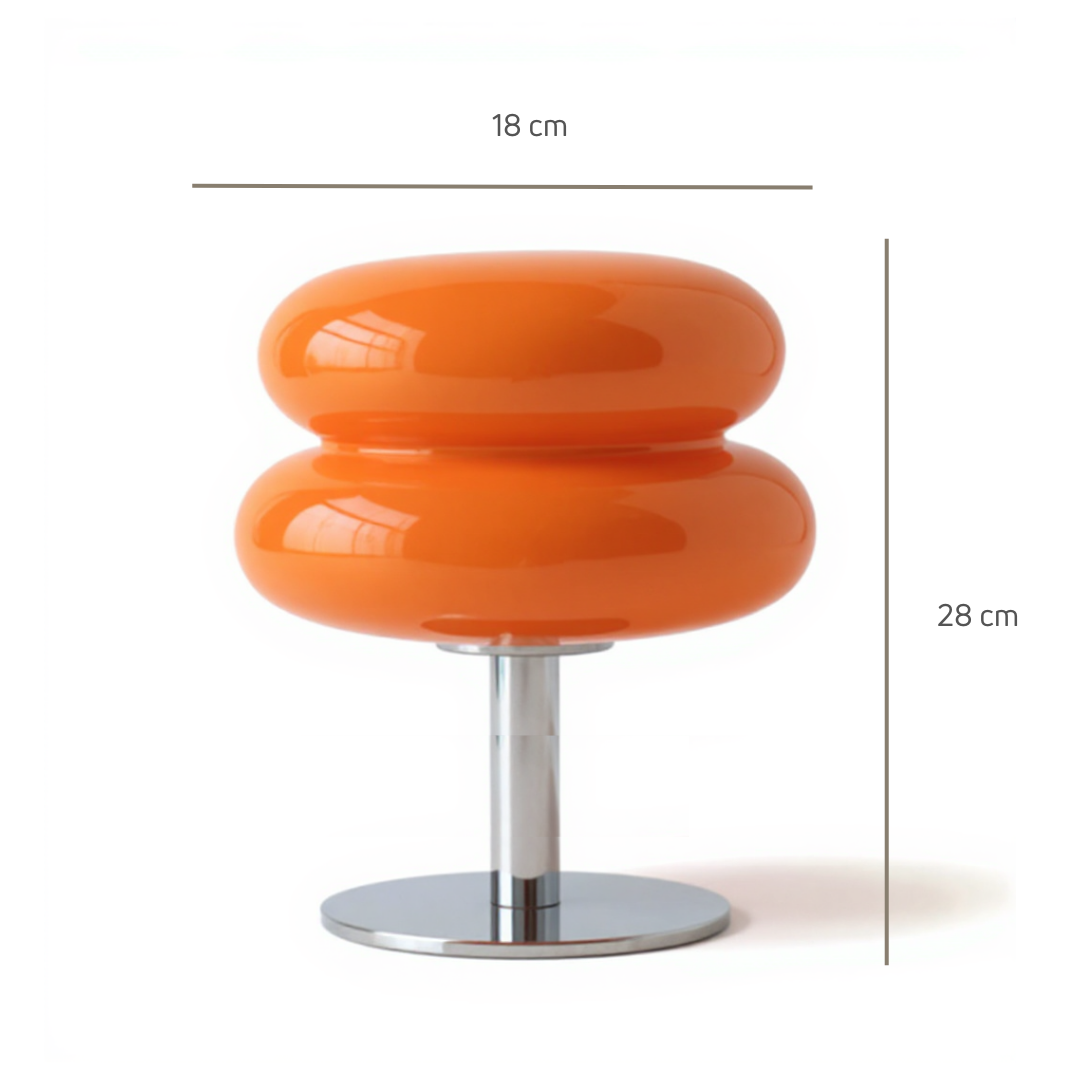 Lámpara de mesa de vidrio esmerilado moderna para sala de estar contemporánea | Caspri