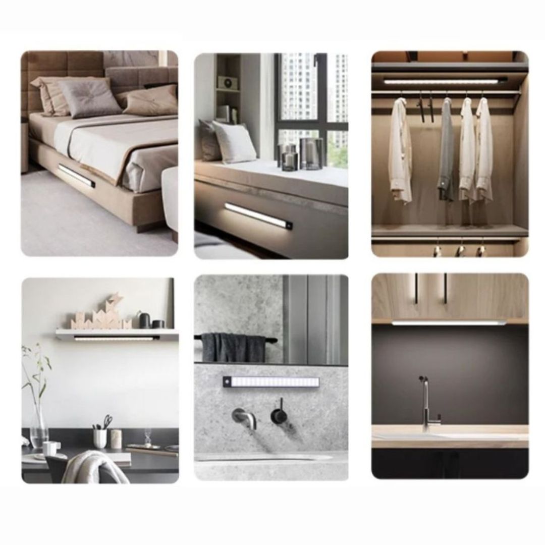 Lámpara de pared sensor movimiento recargable sala | Caspri