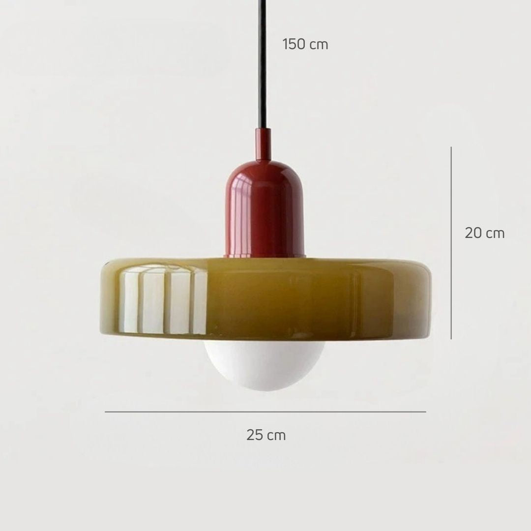 Lámpara Colgante de Vidrio Estilo Nórdico de Diseño Contemporáneo Moderna para sala | Caspri