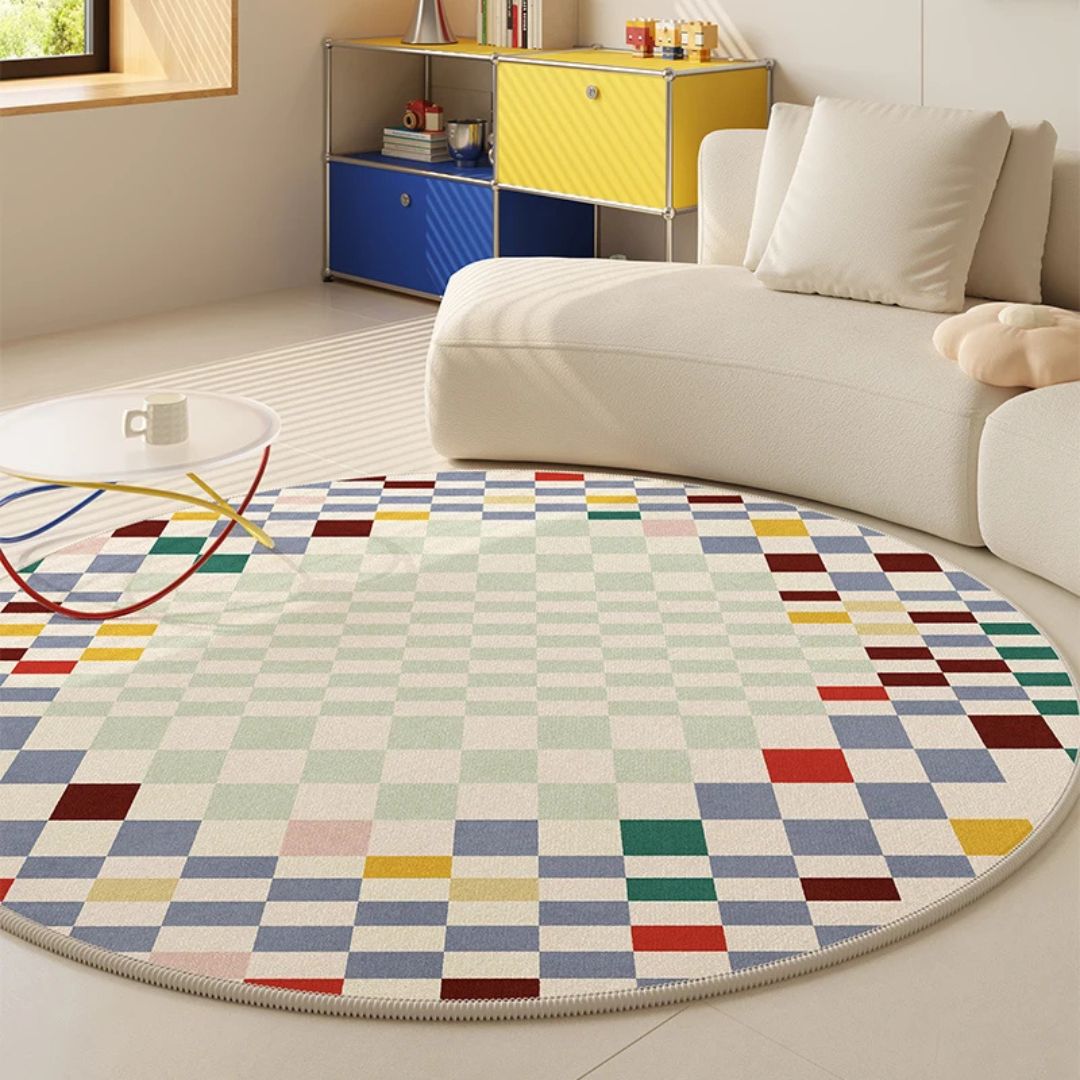 Alfombra Redonda Colorida para Dormitorio | Caspri