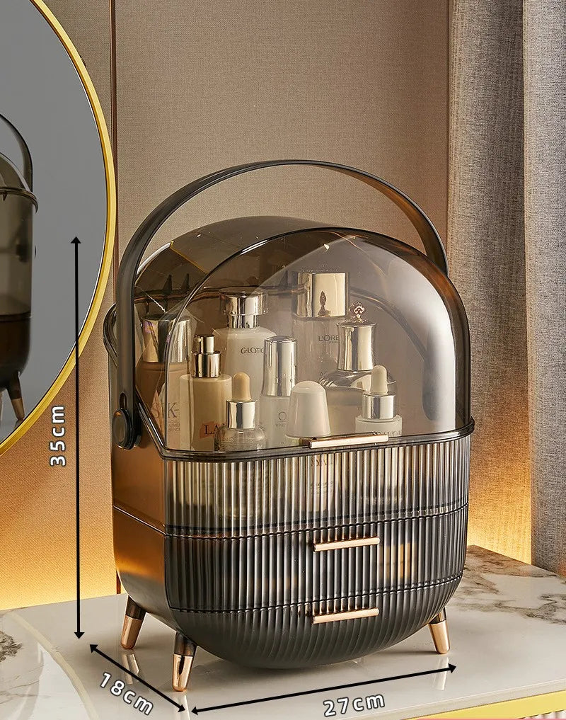 Organizador de maquillaje con tapa para dormitorio | Caspri