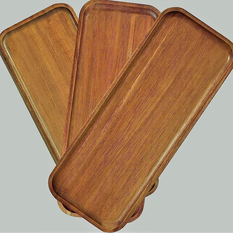 Bandeja Para Servir Minimalista De Madera Natural Para Cocina Y Comedor | Caspri