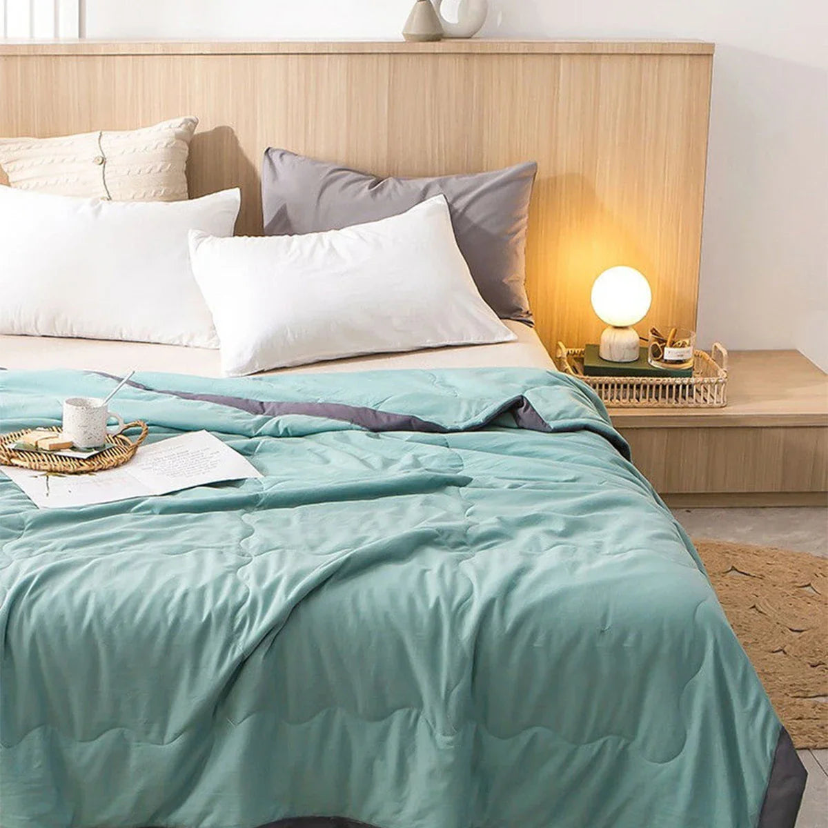 Juego de cama doble cómodo para dormitorio | Caspri