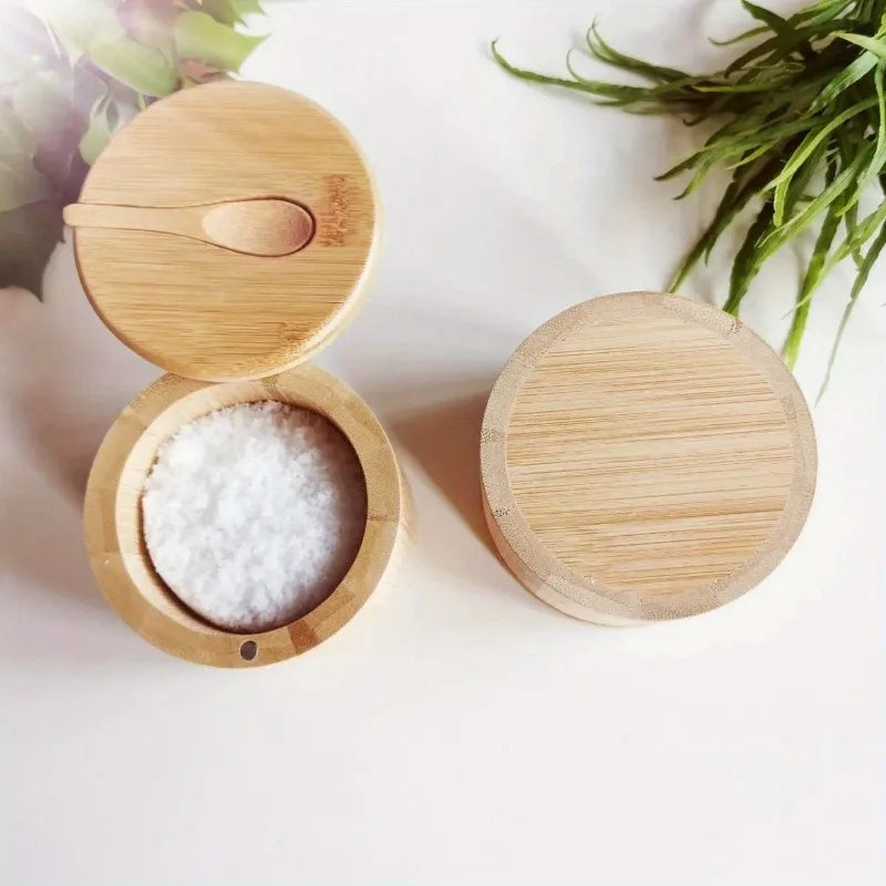 Conjunto de Frascos de Bambú Ecológicos para Especias en Cocina y Despensa Diaria | Caspri