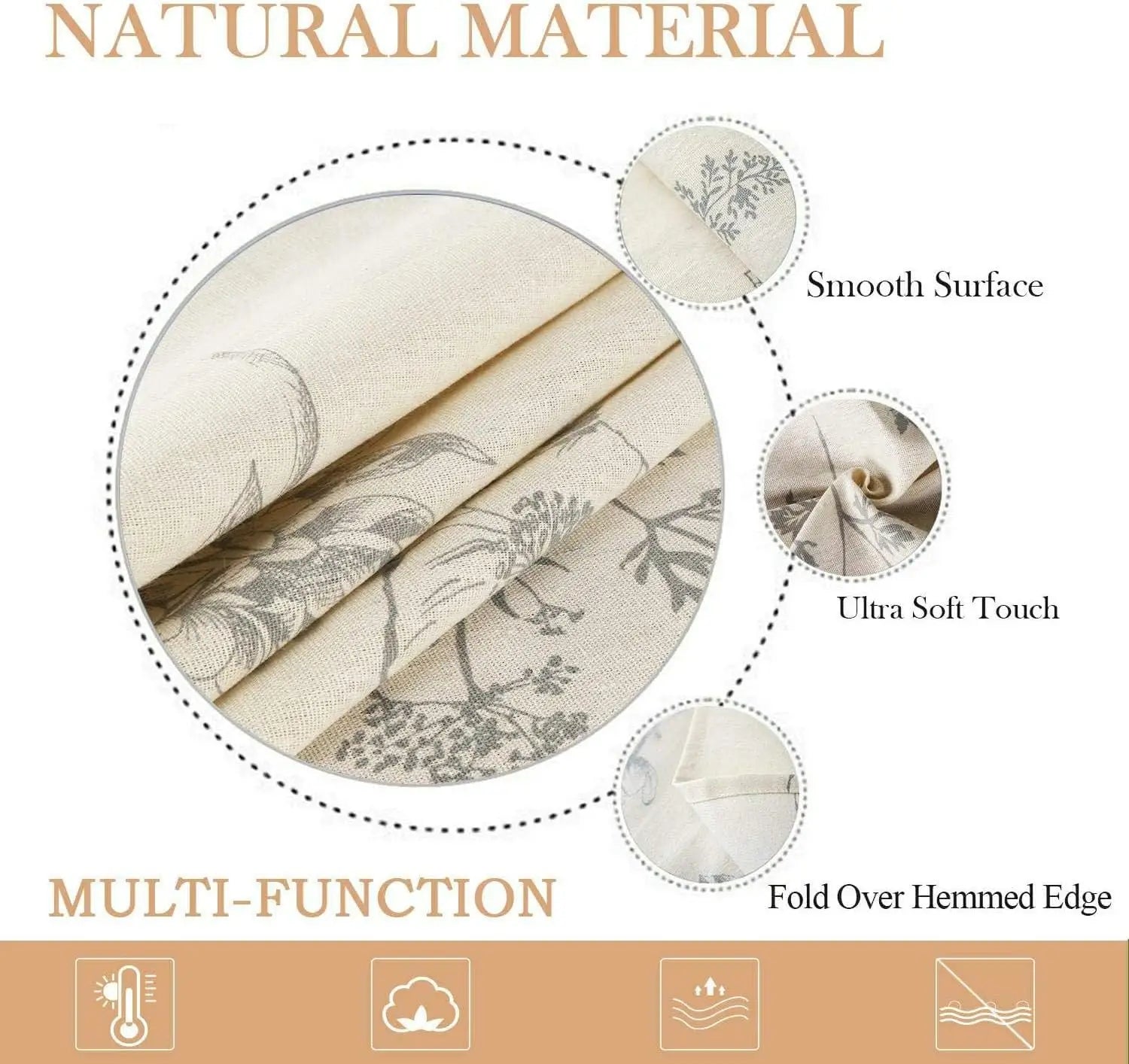 Mantel de Algodón Estampado Botánico para Comedor | Caspri