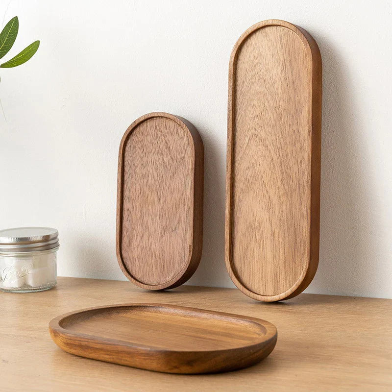 Bandeja Para Servir Minimalista De Madera Natural Para Cocina Y Comedor | Caspri