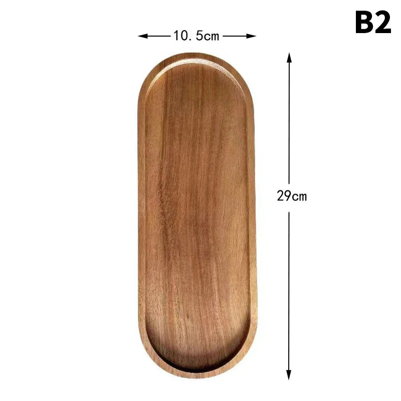 Bandeja Para Servir Minimalista De Madera Natural Para Cocina Y Comedor | Caspri