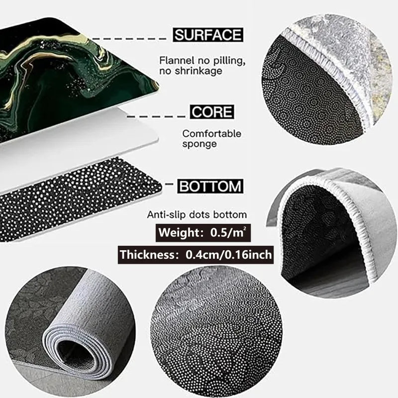 Alfombra Redonda Vintage Antideslizante y Lavable – Caspri