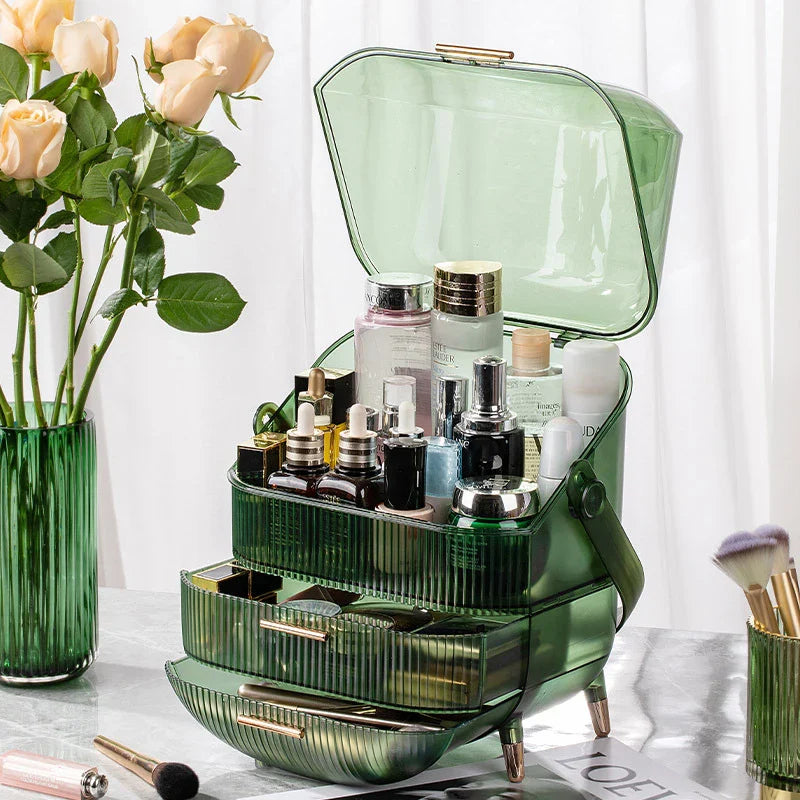 Organizador de maquillaje con tapa para dormitorio | Caspri